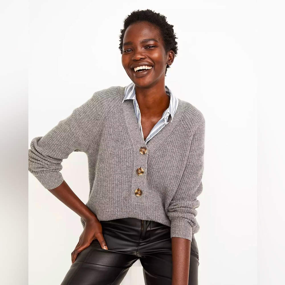 Madewell Ribbed Lyle Henley Sweater